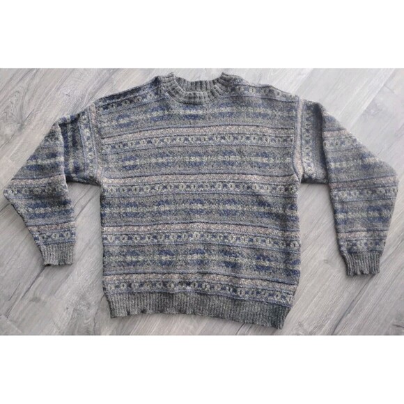 Eddie Bauer Other - Vintage 90s Eddie Bauer Sweater Mens XL Fair Isle Wool Geometric Pullover Crew